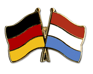 Crossed Flag Pins: Germany-Luxembourg