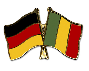 Crossed Flag Pins: Germany-Mali