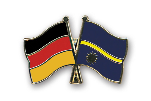 Crossed Flag Pins: Germany-Nauru