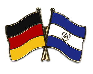 Crossed Flag Pins: Germany-Nicaragua