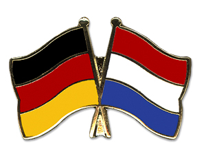 Crossed Flag Pins: Germany-Netherlands