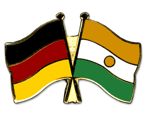 Crossed Flag Pins: Germany-Niger
