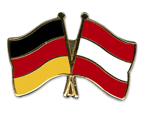 Crossed Flag Pins: Germany-Austria