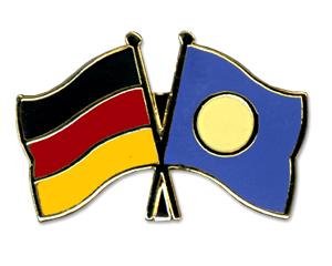 Crossed Flag Pins: Germany-Palau