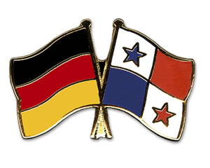 Crossed Flag Pins: Germany-Panama