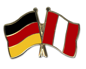 Crossed Flag Pins: Germany-Peru