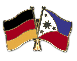 Crossed Flag Pins: Germany-Philppines