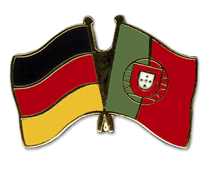 Crossed Flag Pins: Germany-Portugal