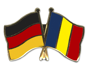 Crossed Flag Pins: Germany-Romania