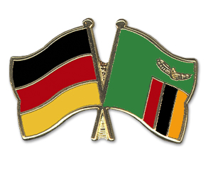 Crossed Flag Pins: Germany-Zambia