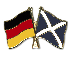 Crossed Flag Pins: Germany-Scotland
