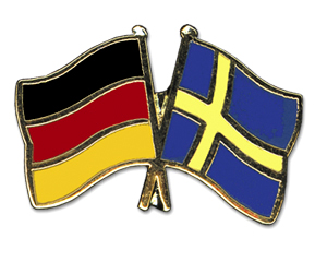 Crossed Flag Pins: Germany-Sweden