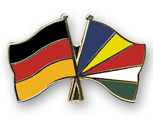 Crossed Flag Pins: Germany-Seychelles