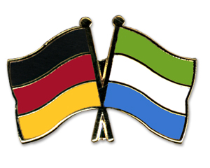 Crossed Flag Pins: Germany-Sierra Leone