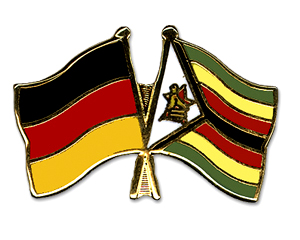 Crossed Flag Pins: Germany-Zimbabwe