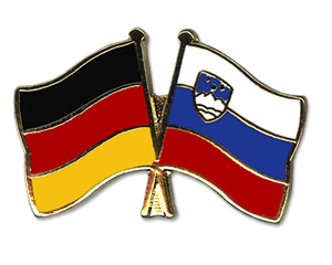 Crossed Flag Pins: Germany-Slovenia