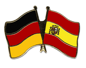 Crossed Flag Pins: Germany-Spain