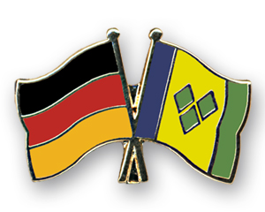 Crossed Flag Pins: Germany-St. Vincent and the Grenadines