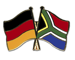 Crossed Flag Pins: Germany-South Africa