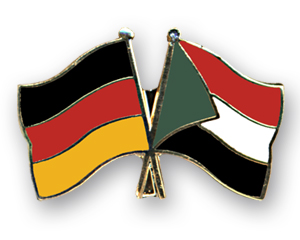 Crossed Flag Pins: Germany-Sudan