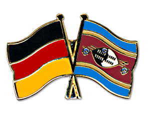 Crossed Flag Pins: Germany-Eswatini (Swaziland)