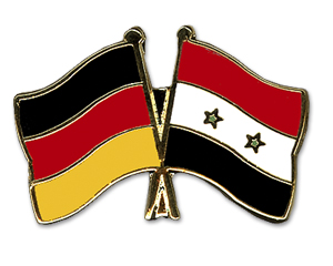 Crossed Flag Pins: Germany-Syria