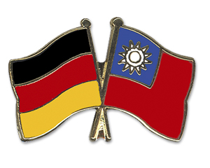 Crossed Flag Pins: Germany-Taiwan