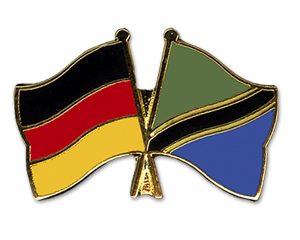Crossed Flag Pins: Germany-Tanzania