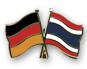 Crossed Flag Pins: Germany-Thailand