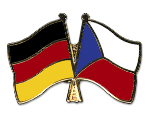 Crossed Flag Pins: Germany-Czech Republic