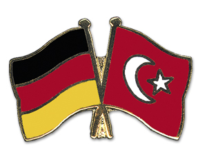 Crossed Flag Pins: Germany-Turkey