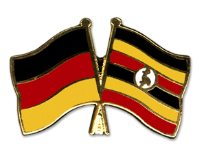 Crossed Flag Pins: Germany-Uganda