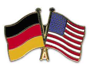 Crossed Flag Pins: Germany-USA