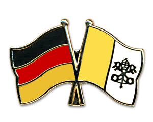 Crossed Flag Pins: Germany-Vatican City