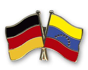 Crossed Flag Pins: Germany-Venezuela