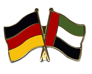 Crossed Flag Pins: Germany-United Arab Emirates