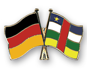 Crossed Flag Pins: Germany-Central African Republic