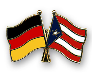 Crossed Flag Pins: Germany-Puerto Rico