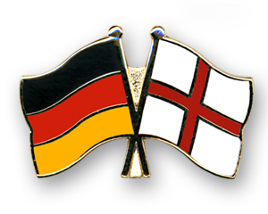 Crossed Flag Pins: Germany-England