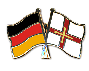 Crossed Flag Pins: Germany-Guernsey