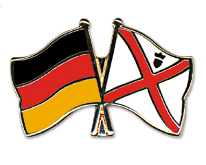 Crossed Flag Pins: Germany-Jersey