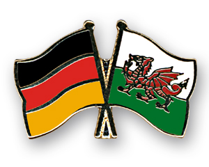 Crossed Flag Pins: Germany-Wales