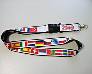 - Lanyard 16 countries of the European Football Cup 2008
