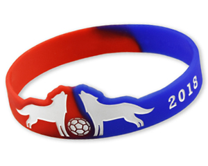 Silikonarmband "Russia 2018 zwei Wölfe" Silikonarmband "Russia 2018 zwei Wölfe"
