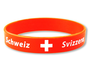 Silicon Bracelet  "Schweiz – Svizzera – Suisse"