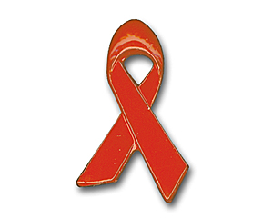 Red Ribbon Pins 3D-Version, 19 mm