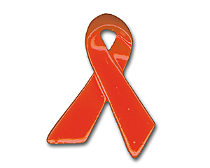 Red Ribbon Pins 3D-Version, 28 mm