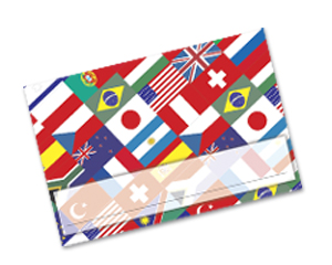 Einlegekarten: Flaggen Welt