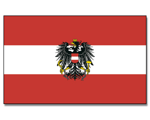Fahne Österreich mit Adler 90 x 150