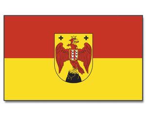 Fahne Burgenland mit Wappen 90 x 150